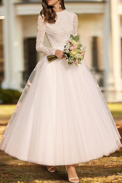 Bridal Shower Vintage 1940s / 1950s Little White Dresses Wedding Dresses Bridal Gowns QW2352