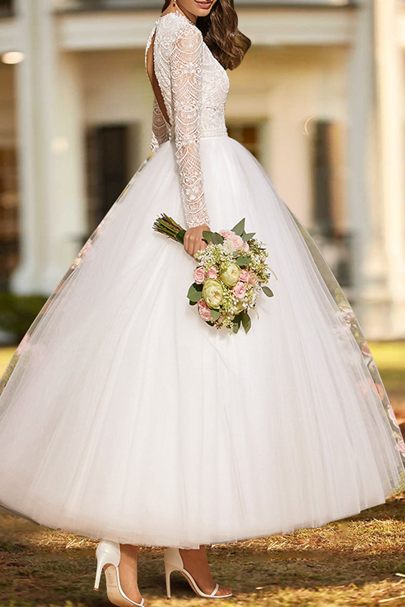 Bridal Shower Vintage 1940s / 1950s Little White Dresses Wedding Dresses Bridal Gowns QW2352