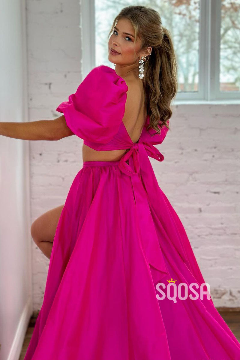 European Pink Evening Dress| Evening Dresses – D&D Clothing