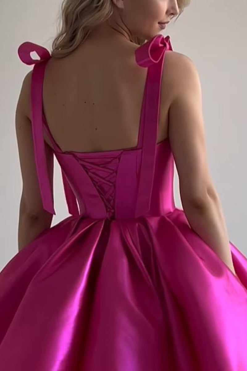Ball Gown Sweetheart Satin Cute Homecoming Party Dress QH2356