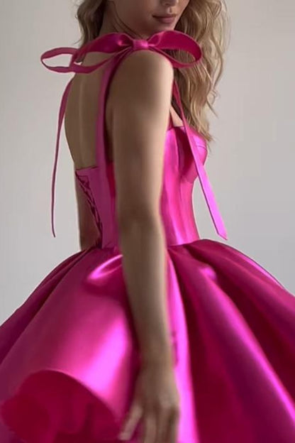 Ball Gown Sweetheart Satin Cute Homecoming Party Dress QH2356