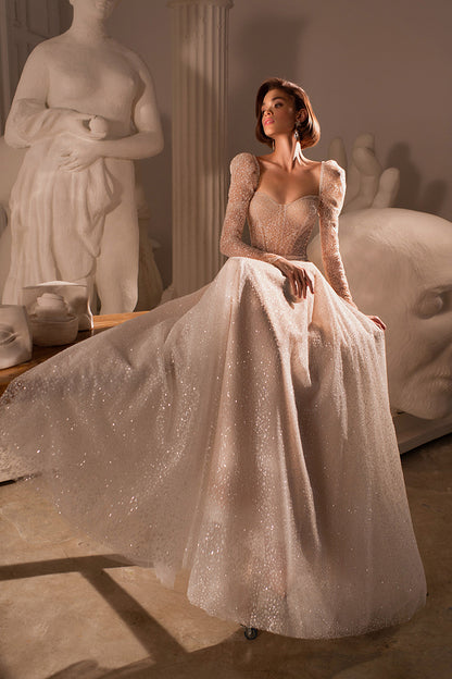 Spaghetti Straps Appliques Mermaid Wedding Dress Bridal Gown QW2670