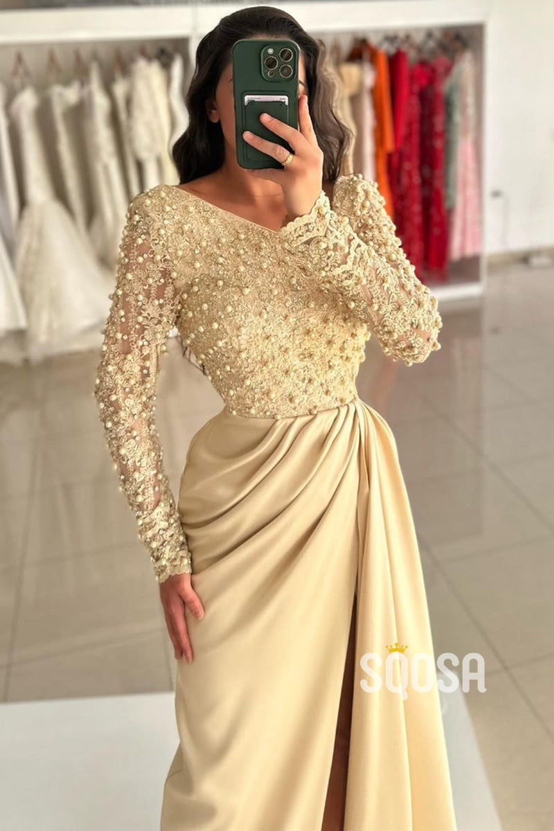 Champagne Evening Luxury Prom Dress | Champagne Long Evening Dress - Luxury  Long - Aliexpress
