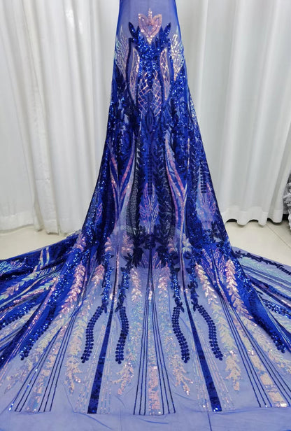Attractive V-neck Sequins Appliques Mermaid Prom Dress QP0946