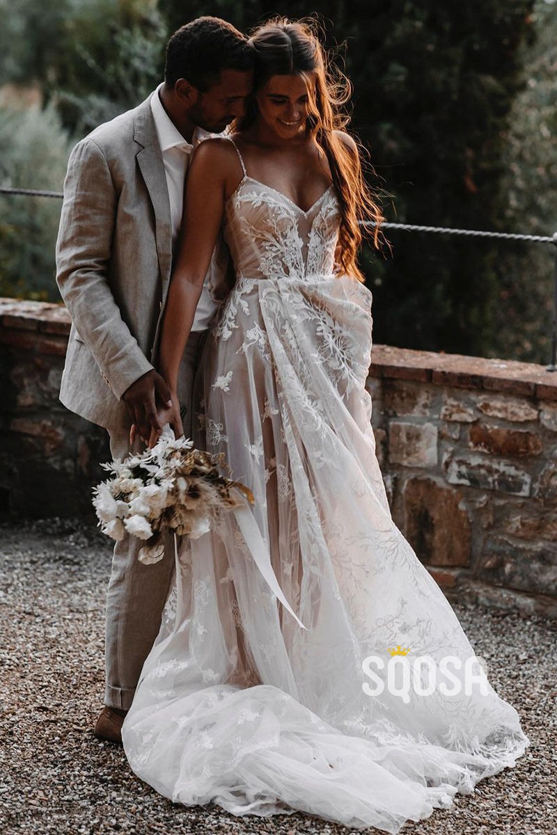 Tulle hippie wedding dress hotsell