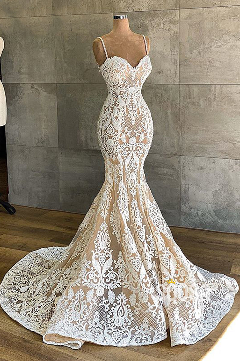 Exquisite Lace Sweetheart Mermaid Gown Bridal Dress QW2600|SQOSA