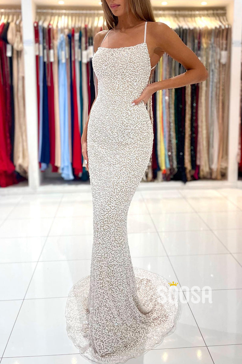 Unique Scoop Sequins Long Prom Dress QP2879|SQOSA