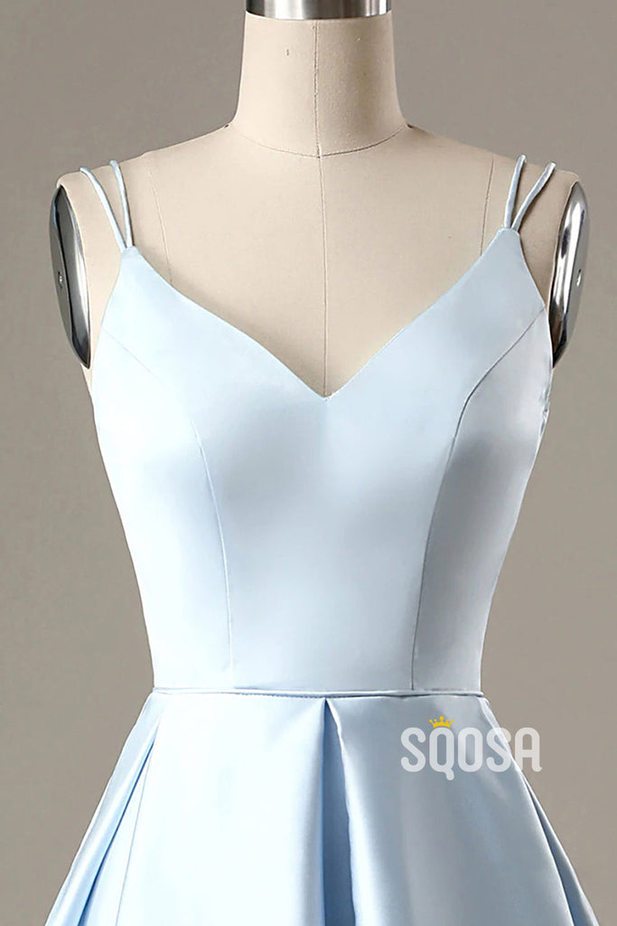 Sexy V-Neck A-line Simple Short Homecoming Dress QS2155|SQOSA