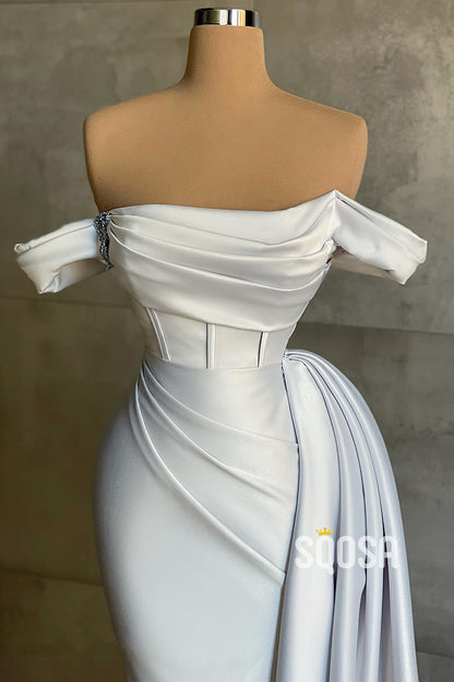 Strapless Pleats Sheath/Column Long Formal Dress Birthday Dress QP2588