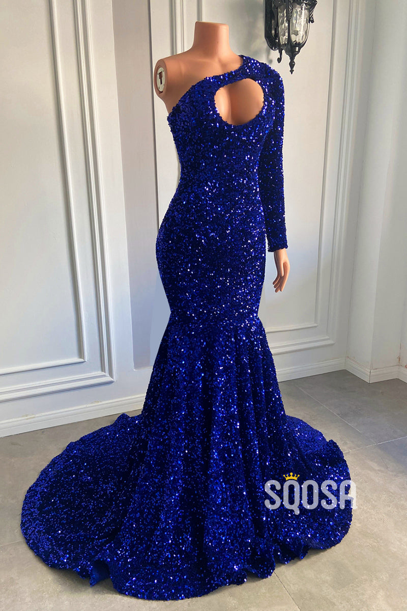 Royal Blue Prom Dress For Curvy Girl  Mermaid Black Girl Prom Dress Special  Occasion Dress